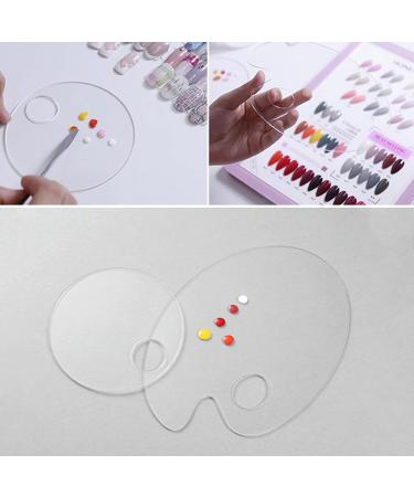 Bodhi2000 Transparent Nail Art Palette Set - Easy Clean Makeup Display Tray for Manicure Tools | International Shipping - Buy Online on SooperMarket.com