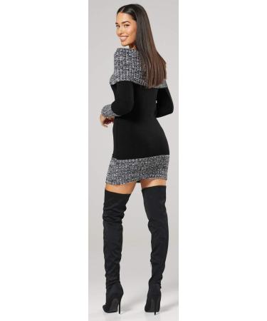 HAPPY MAMA Maternity Bardot Knitted Jumper Dress Pullover Sweater - Black (Size 16-18) - Buy Online on SooperMarket.com