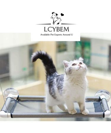 Lcybem Cat Window Hammock - Sturdy Suction Cups Window Perch for Cats - Holds Two Large Cats - 360 Sunbathe - Indoor Cat Window Seat - Buy Online on SooperMarket.com