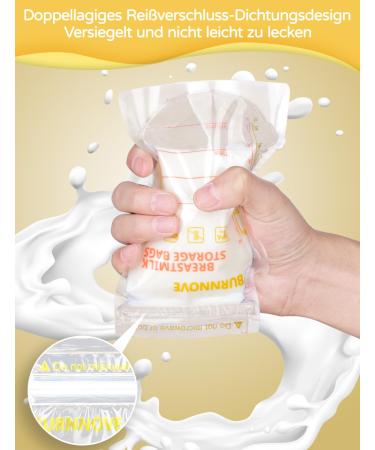 Buy Burnnove 130 BPA-Free Breast Milk Storage Bags - 250ml Double Zipper - Safe & Convenient International Shipping - Buy Online on SooperMarket.com