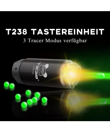 T238 Airsoft Tracer Unit - Spitfire Tactical | 14mm CW & 19mm to 16mm Adapters | Ideal for Airsoft Nerf Gel Blasters - International Shipping Available - Buy Online on SooperMarket.com