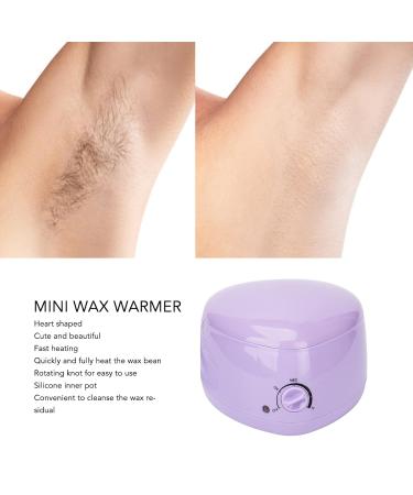 Mini Wax Warmer for Hair Removal - Professional Electric Guard Heat Removable Silicone Tank Home Use Purple (EU Plug 220V) - Buy Online on SooperMarket.com