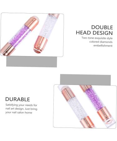 minkissy 2pcs Nail Stamp Nail Art Stamper Head French Tip Nail Tool Nail Art Stamp Tool Nail Art Stamper for French Manicure Nail Art Stamping Tools Silica Gel Template Purple Printing 11.50X2.00X2.00CM Purple - Buy Online on SooperMarket.com