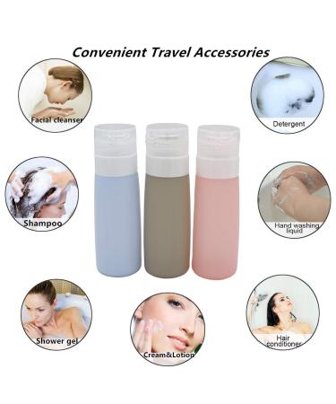 10-Pack Travel Bottles Set - 3oz Leakproof Silicone Containers | TSA Approved Toiletry Bottles for Shampoo, Lotion, Soap - Multicolor - Buy Online on SooperMarket.com