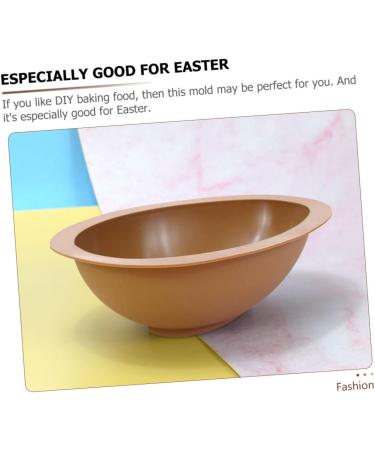 IMIKEYA Egg Silicone Mold Handmade Soap Easter Egg Resin Easter Chocolate Molds Candy Easter Party Molds Bistuit Easter Egg Cake Silicone Dessert Molds Egg Shape Mousse Cake Silica Gel 3D 12.3X9.5X4CM Coffee - Buy Online on SooperMarket.com