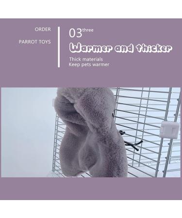 SGQCAR Corner Fleece Bird Blanket - Cozy Cage Snuggle Hut for Parrots, Conures, Lovebirds, and Cockatiels - Large Gray - Buy Online on SooperMarket.com