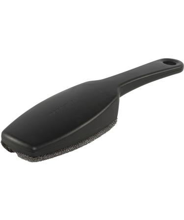 Brabantia Clothes Brush for Lint Dust Pet Hair Removal (Dark Gray) Double Velour Pads Ergonomic Handle Easy Clean Left or Right Handed Use