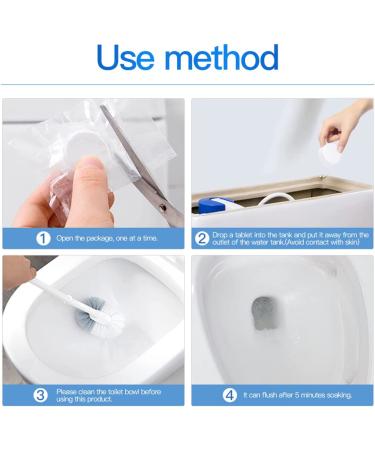 KIISIISO 12-Pack Toilet Bowl Cleaner Tablets - Automatic Tank Cleaner with Sustained Release Technology for White Bathroom - Buy Online on SooperMarket.com