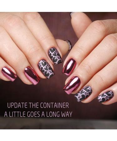 PrettyDiva Silver Chrome Nail Powder - Rose Gold Mirror Effect Manicure Pigment - Buy Online on SooperMarket.com
