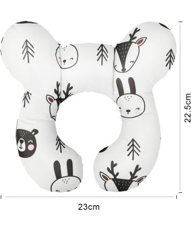 Baby Car Seat Travel Neck Pillow - Cute Cartoon Infant Head Support Cushion - Buy Online on SooperMarket.com