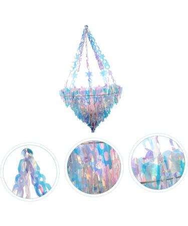ABOOFAN 1pc Chandelier Household Decor Christmas Party Supplies Neon Color Scene Decor Hanging Accessories Silver 35x35x40cm - Buy Online on SooperMarket.com