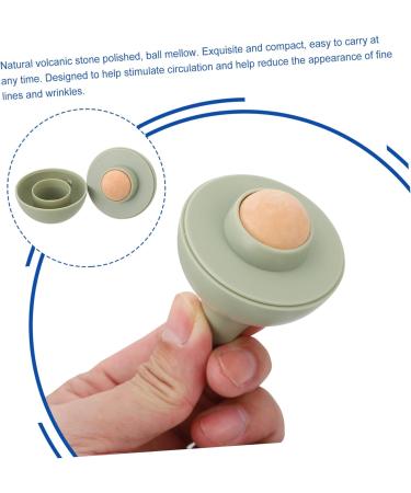 Housoutil Oil-Absorbing Ball Roller for Oily Skin - Nutragina Healthy Skin Tool - Smooth Skin Massaging Volcano Stone Bead - Facial Skincare Solution 7.5x5x5CM Green - Buy Online on SooperMarket.com