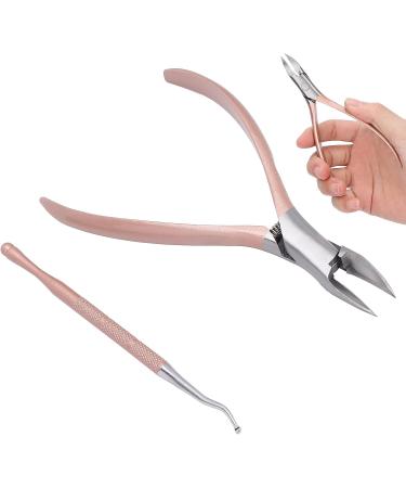 Verdant Touch Toenail Lifter Stainless Steel Toenail Nippers and Lifter Set Professional Ingrown Nail Pedicure Tools Rose Gold for Precision Nail Care - Buy Online on SooperMarket.com