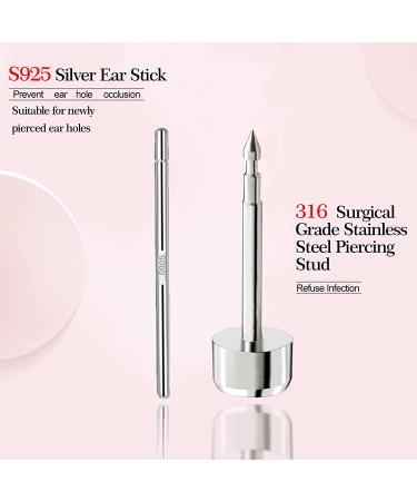 Professional Ear Piercing Gun Kit with Hypoallergenic Surgical Studs - Stainless Steel Body & Nose Earrings Piercing Machine - Reusable Set in Yellow - Buy Online on SooperMarket.com