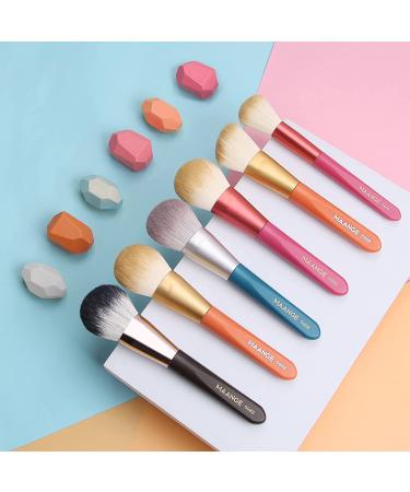 10 Pcs Professional Makeup Brush Set with Sponge & Cleaner - Brown - Buy Online on SooperMarket.com