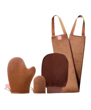 Kipebep Tanning Oiler Gloves Set Spare Parts Sunless Tanning Applicator Body Flocking Gloves Oiling Tool Self Tanning Gloves Applicator