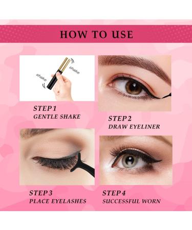 Magnetic Eyelashes with Eyeliner Kit - Natural Look Russian D Curl Faux Mink Lashes | Reusable & Easy to Remove - Buy Online on SooperMarket.com