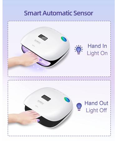 SUNUV 48W UV LED Nail Dryer Lamp for Gel Polish | SUN4 Black | Auto Sensor, Professional Nail Art Tools - Buy Online on SooperMarket.com