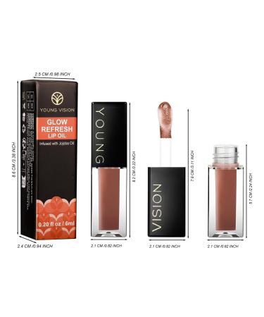 Young Vision Lip Glow Oil - Jojoba Seed Infused Moisturizing & Plumping Lip Gloss for All-Day Hydration | International Shipping Available - Buy Online on SooperMarket.com