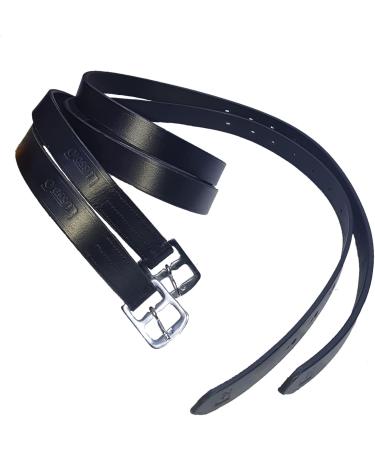 Lussoro Black Stirrup Leathers - Full Size for Horse | Premium Quality - Buy Online on SooperMarket.com