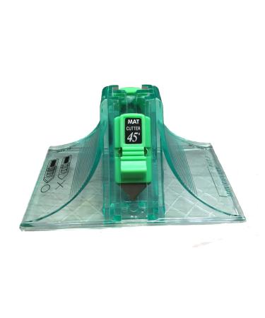 Cutter 45 & 90 Degree Bevel Mat Board Cutter  with 3pcs Free Replacement Blade (Green)