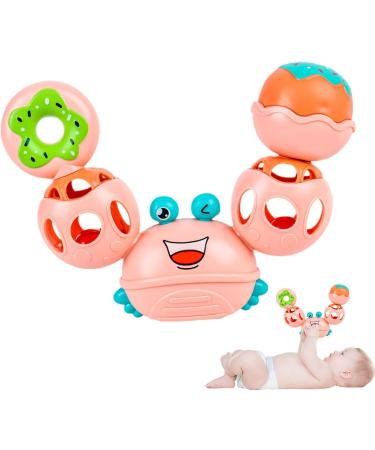 Abbto Babyrassel Crab Shape Newborn Toy - Soft Sensory Ball & Calming Bite Ring for Babies - Buy Online on SooperMarket.com