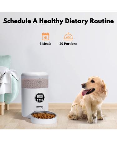 WOPET 4L Automatic Cat Feeder with Desiccant Bag - Programmable Pet Food Dispenser for Small/Medium Pets - White - Buy Online on SooperMarket.com