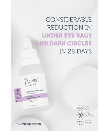 Radiance Eye Contour Serum | Caffeine 5% + Vitamin C | Brightens & Reduces Under-Eye Bags | Vegan & Cruelty Free - Purest Solutions - Buy Online on SooperMarket.com