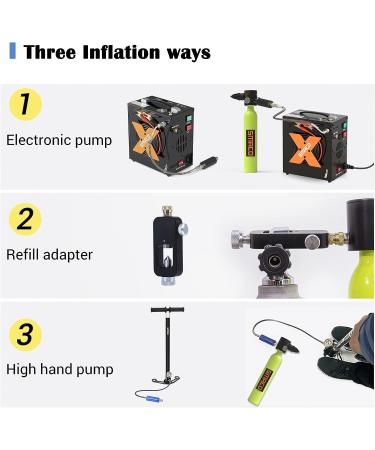 SMACO S300+ Portable Mini Dive Cylinder | 5-12 Minutes Capacity | Corrosion Resistant | Constant Pressure Valve | Refillable Pony Bottle - B-green - Buy Online on SooperMarket.com