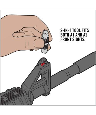 Real Avid Front Sight Adjuster - Universal Tool for A1 and A2 Type Front Sights | Black/Tan - Buy Online on SooperMarket.com