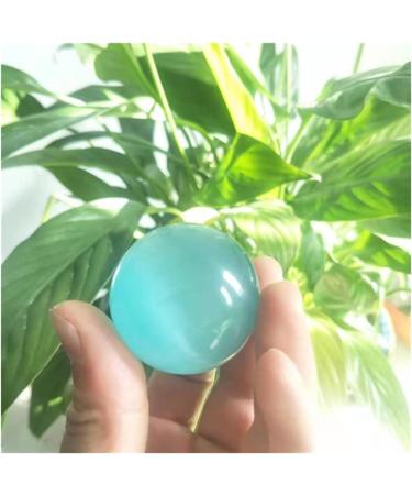 Natural Crystal Rough Ornament Natural Blue Cat Eye Quartz Crystal Stone Ball 40mm for Decoration 1PC 1pc 4cm - Buy Online on SooperMarket.com
