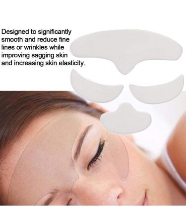 4PCS Anti-Aging Silicone Patches | Skin Tightening Forehead & Eye Pads | Washable Anti-Fold Face & Chin Treatment for Fine Lines - Buy Online on SooperMarket.com