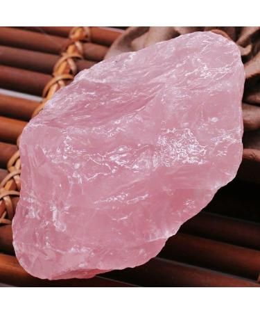 Natural Raw Pink Rose Quartz Crystal Rough Stone Specimen Crystal Love Natural Stones and Minerals Fish Tank Stone Rocks (Size : 80-120g) - Buy Online on SooperMarket.com