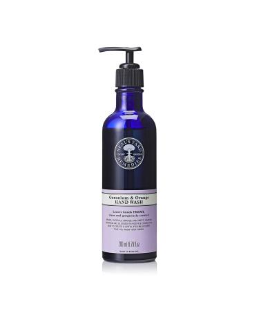 Neal's Yard Remedies Geranium & Orange Hand Wash - Pump | Organic Hand Wash with Geranium and Orange Essential Oils | Vegan Hand Wash Made with Organic Ingredients | 200ml