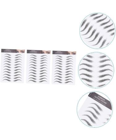 FOYTOKI 3 Sheets false eyebrows for men Transfer stickers stickers eyebrow peel off black 21x15cm Black 2 - Buy Online on SooperMarket.com