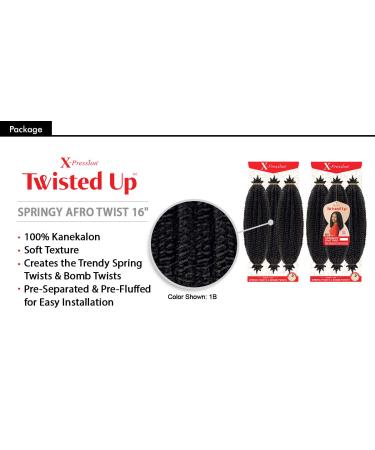 Outre X-pression Twisted Up Springy Afro Twist 16 - 3-Pack Multi Deals (1B) - Buy Online on SooperMarket.com