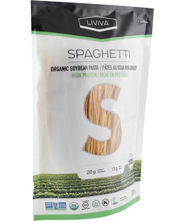 LIVIVA Organic Soybean Spaghetti Pasta (2 Pack 92 g Protein per Bag) High Protein Noodles Diabetic Friendly Keto Vegan Halal Kosher Non-GMO Nutritious Plant-Based Plant-Based Protein Pasta Ready-to-Eat in minutes Gluten Free Noodle - Buy Online on SooperMarket.com
