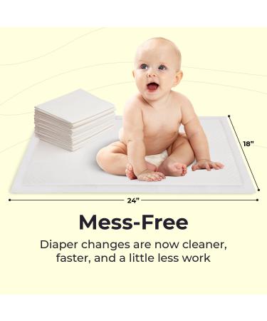 Peekapoo Disposable Changing Pad Liners (50 Pack) - Super Soft, Ultra Absorbent, Waterproof - Mess-Free Diaper Changes - Buy Online on SooperMarket.com