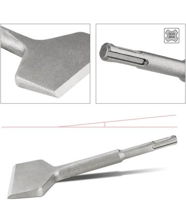 SDS Plus Chisel Tile Chisel Bits - 2PCS 3 Inch Wide & Angled Bent Concrete Tile Removal Chisels for Hammer Drills - Thinset Removal Chisel Bits (3X 6.5 + 3X 10) - Buy Online on SooperMarket.com