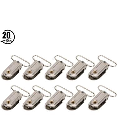20pcs Metal Pacifier Clips & Straps - Durable Baby Snap Holders for Crafts & Decorations | International Shipping - Buy Online on SooperMarket.com