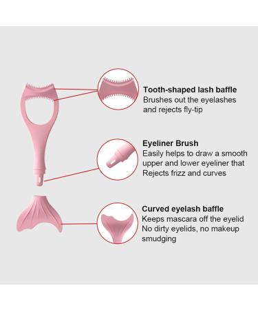Eyelinear Stencil Eyelash Tool Mascara Shield Applicator Soft Silicone Upper Lower Comb Eyelashes Guide for Lashes Natural Look Make Up Anti-Smudging Detachable and Portable - Buy Online on SooperMarket.com