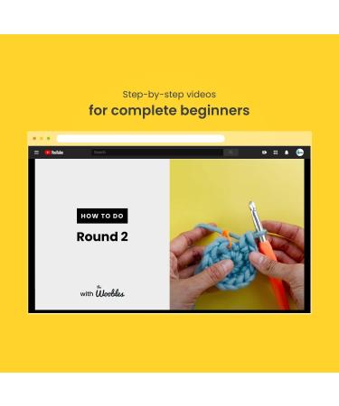 Woobles Beginners Crochet Kit with Easy Peasy Yarn - Pierre The Penguin | Step-by-Step Video Tutorials | Seen on Shark Tank - Buy Online on SooperMarket.com