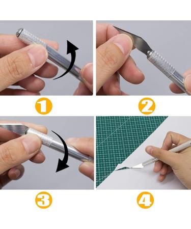 Exacto Knife Precision Carving Craft Hobby Knife Kit with 40 Blades for DIY Art Work Cutting and Scrapbooking - Buy Online on SooperMarket.com