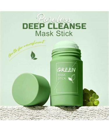 Poreless Deep Cleanse Mask Stick - Green Tea Clay Stick for All Skin Types (2PCs) - Deep Clean & Improve Skin - Men & Women - Buy Online on SooperMarket.com