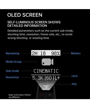 REYGEAK Smart WiFi Remote Control for GoPro Hero 11/10/9/8/MAX - Waterproof, OLED Display, Magnet Charger, Hand Strap - Accessories - Buy Online on SooperMarket.com