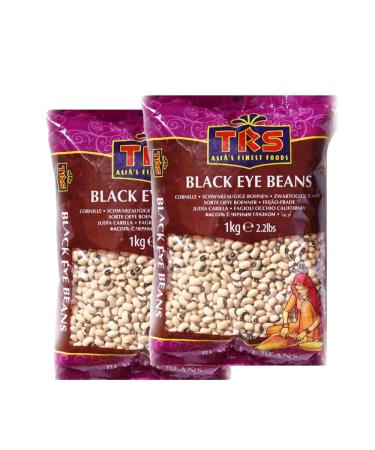 TRS Black eye Beans | 1Kg | Black Eyed Beans | Fiber Rich Source |GMO Free | Vegan | High Protein |Indian Origin (Pack of 2)