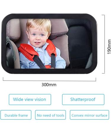 VFclar Baby Car Mirror- 360 Degree Adjustable Safety Mirror for Rear Facing Infant - Shatterproof & Crash Tested - Wide Crystal Clear View - Buy Online on SooperMarket.com