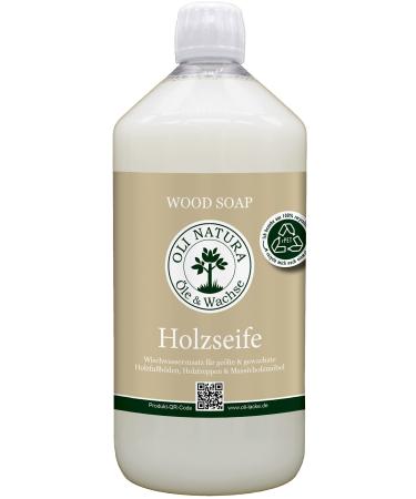 Oli -Natura wood soap 1 liter - natural cleaning agent for oiled and waxed wooden surfaces - ideal for parquet wooden furniture and stairs
