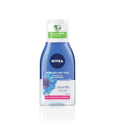 NIVEA DOBLE ACTION EYE MAKE-UP Removing Kornflume (1 x 125 ml) facial cleaner enriched with cleaned water facial care for women for all skin types travel format 125 ml (Lot de 1)