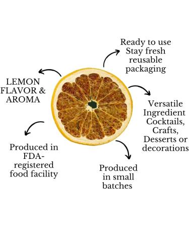 100g Dehydrated Lemon Slices | 70+ Dried Lemon slices for Cocktail Garnishes | Dried Fruit Cocktail Garnish | Dried Lemon wheels | Dried Citrus Slices for drink garnish | Dehydrated lemons (100g) - Buy Online on SooperMarket.com